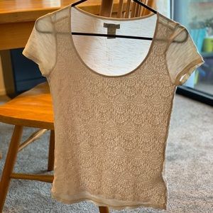 Lucky Brand • Cream Lace Tee